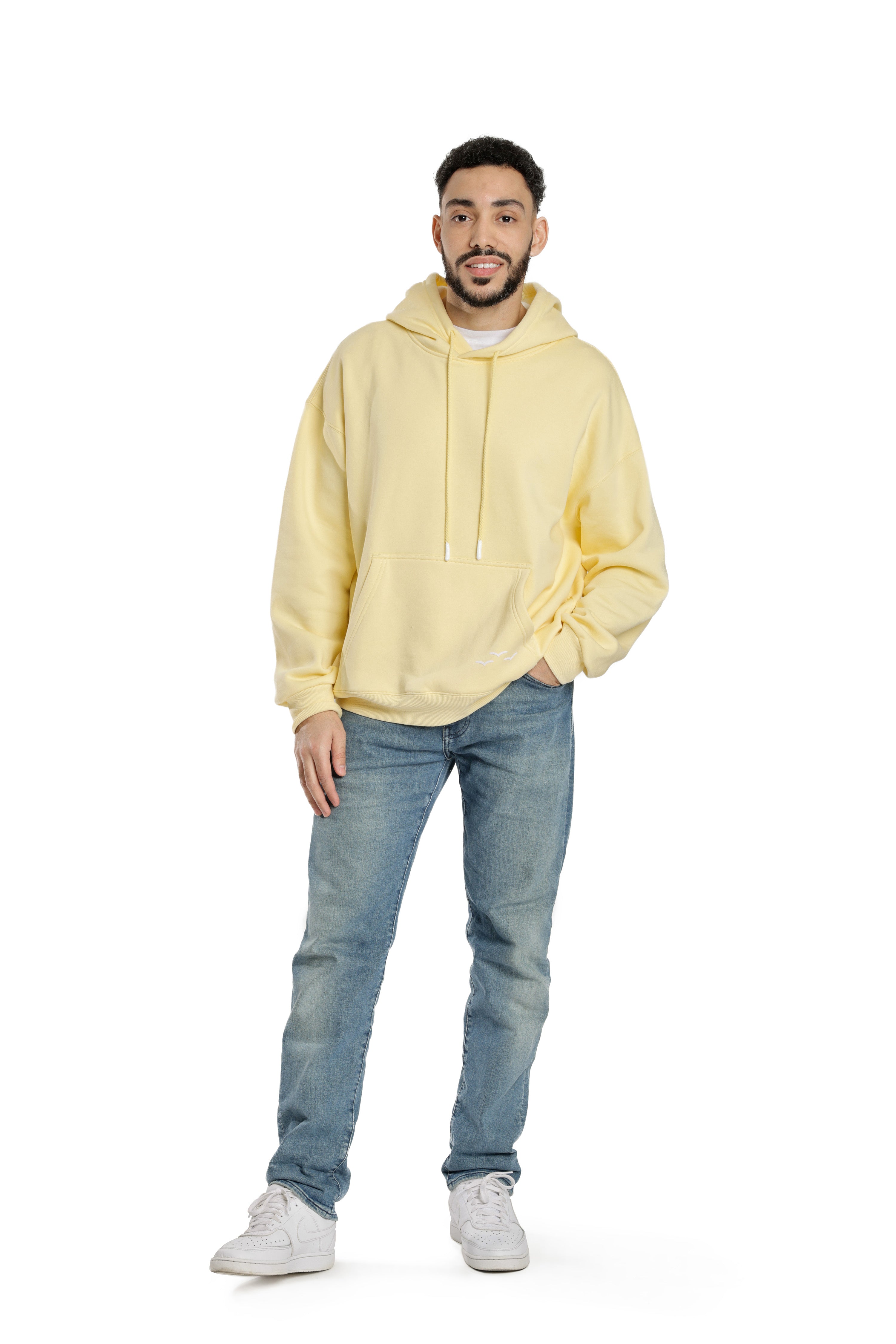 Sweat à capuche Homme Jaune Banane