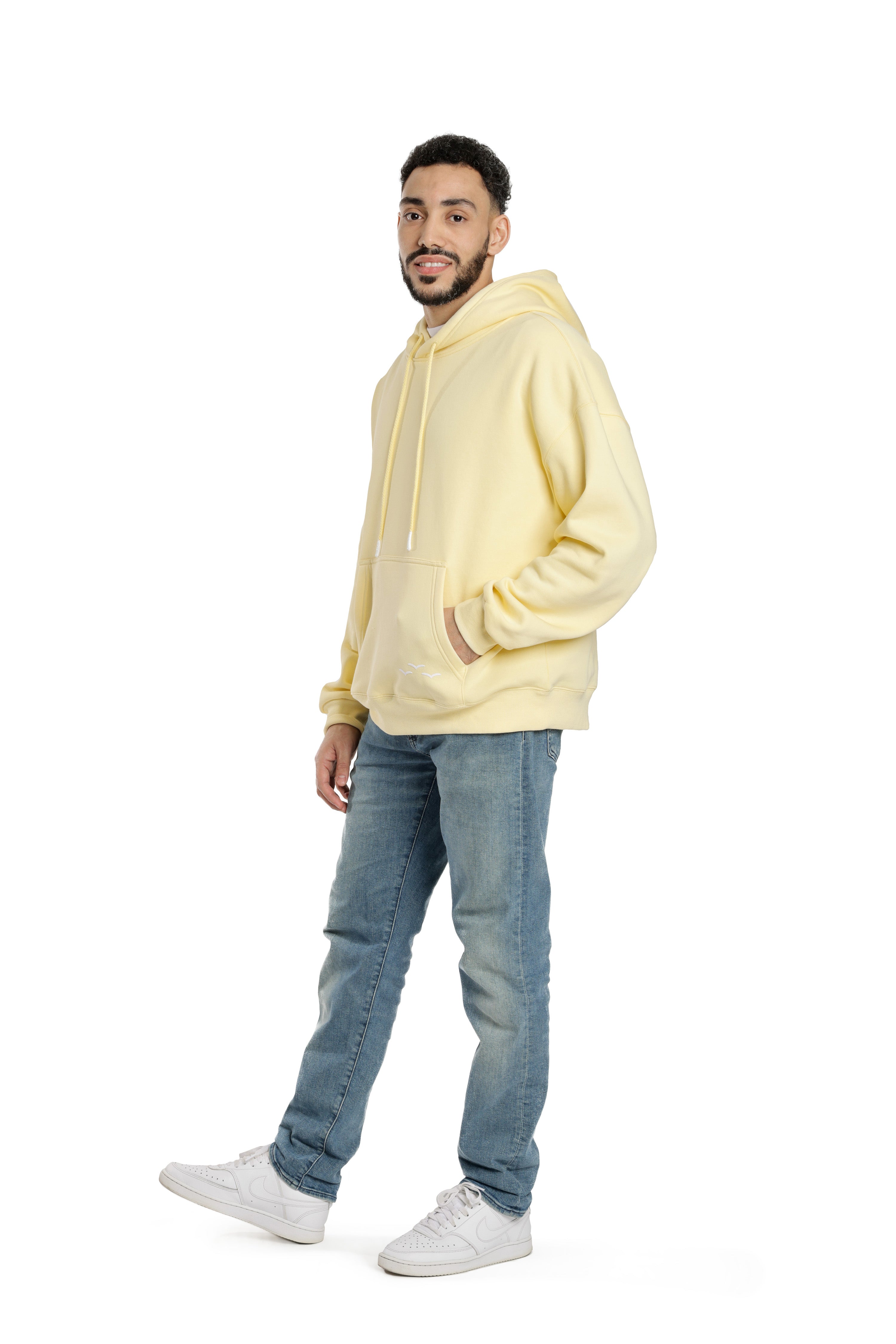 Sweat à capuche Homme Jaune Banane