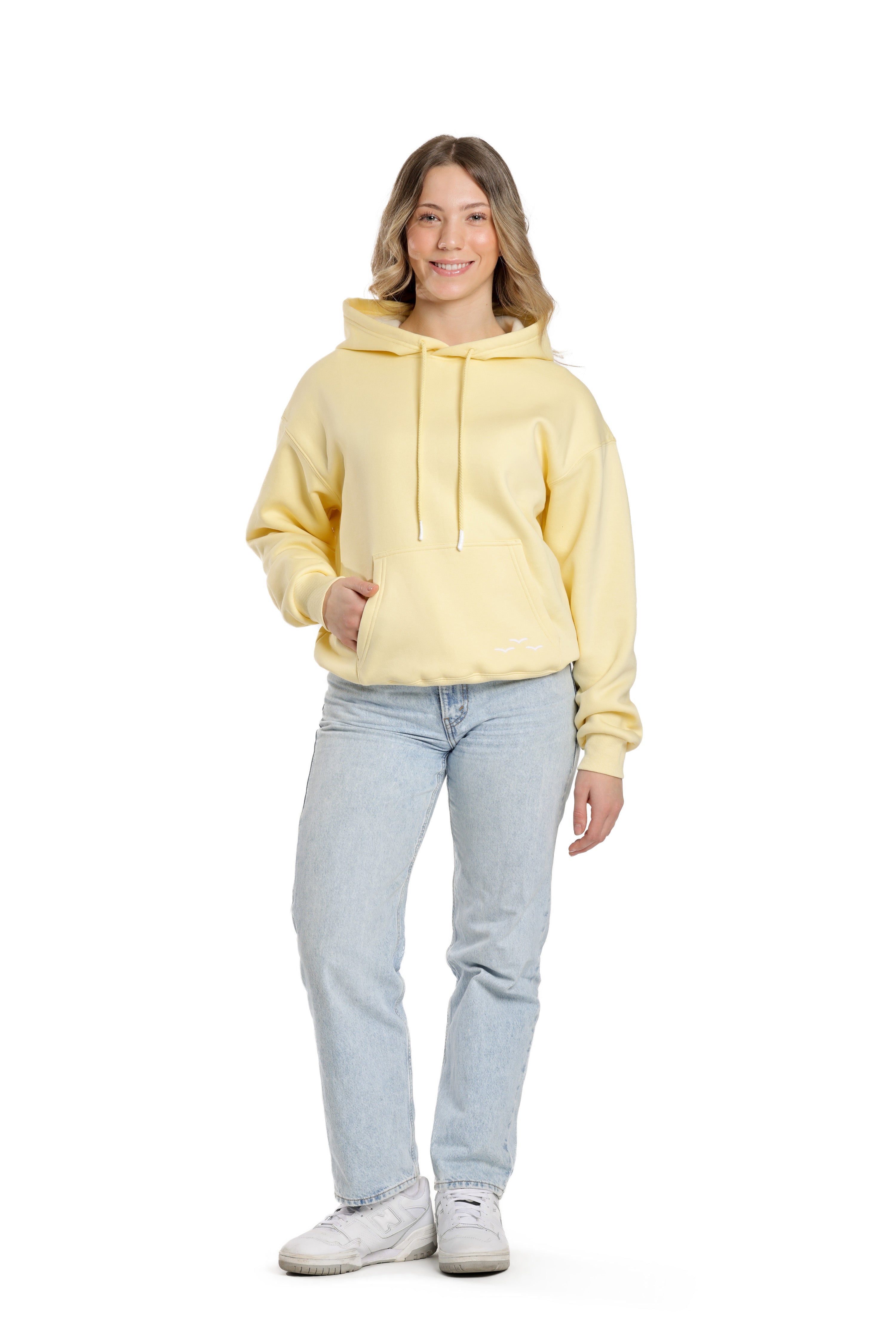 Sweat à capuche Femme Jaune Banane