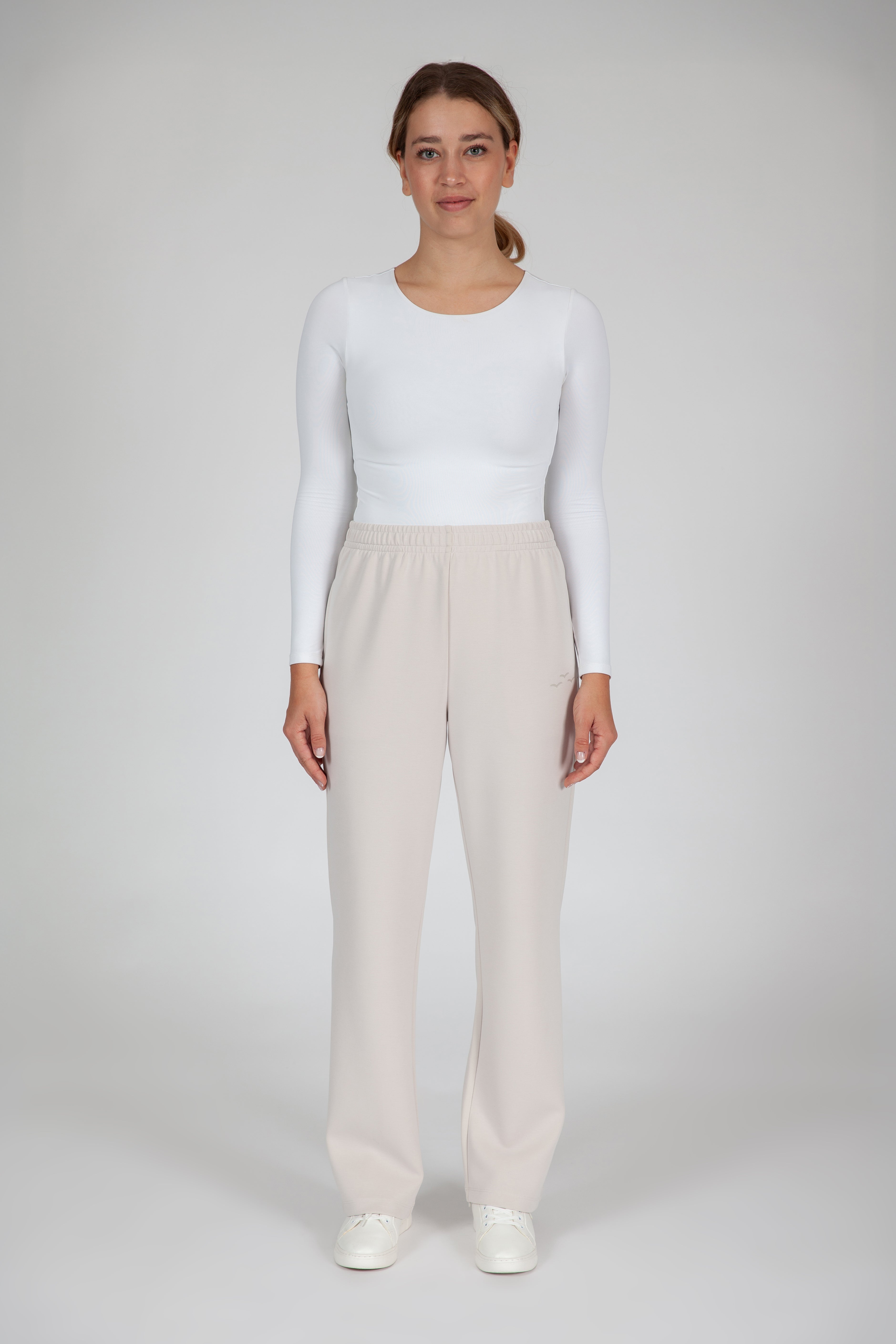 Pantalon de survêtement Premium Femme coupe droite Beige