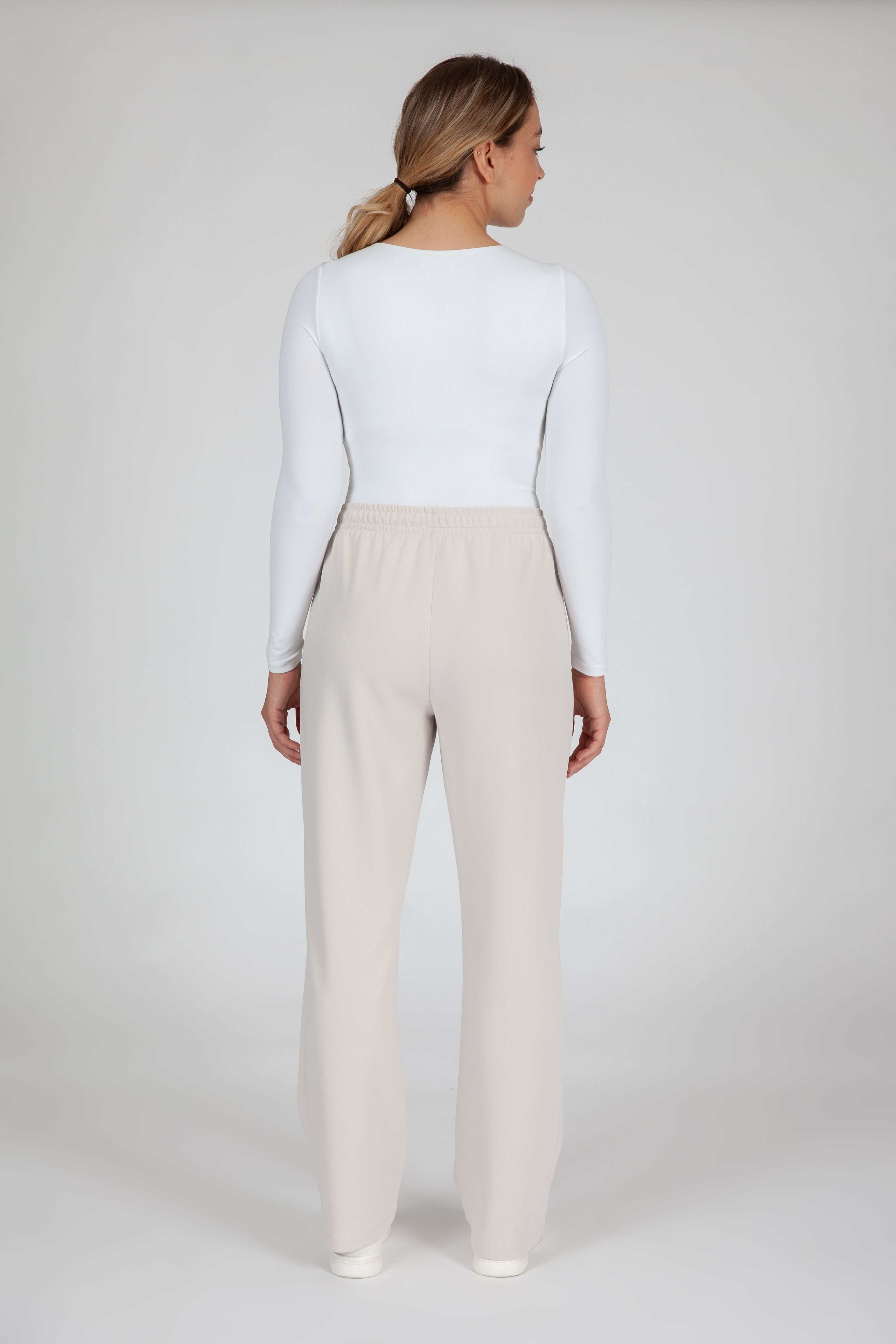 Pantalon de survêtement Premium Femme coupe droite Beige