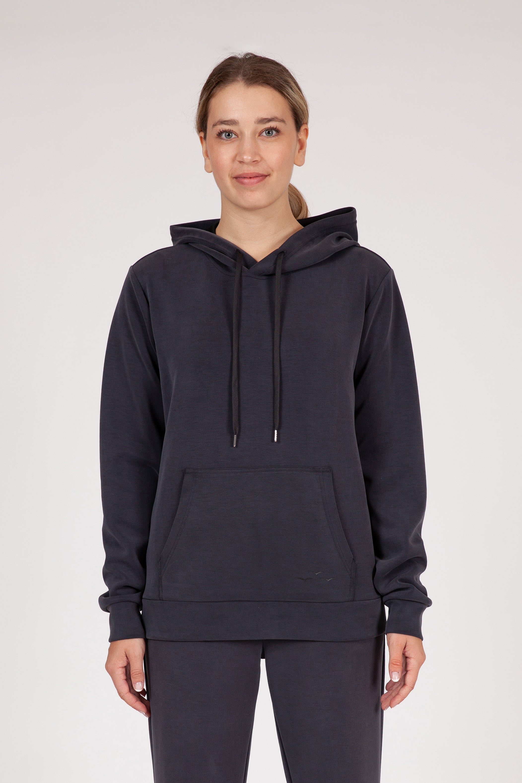 Sweat à capuche Premium Femme Anthracite