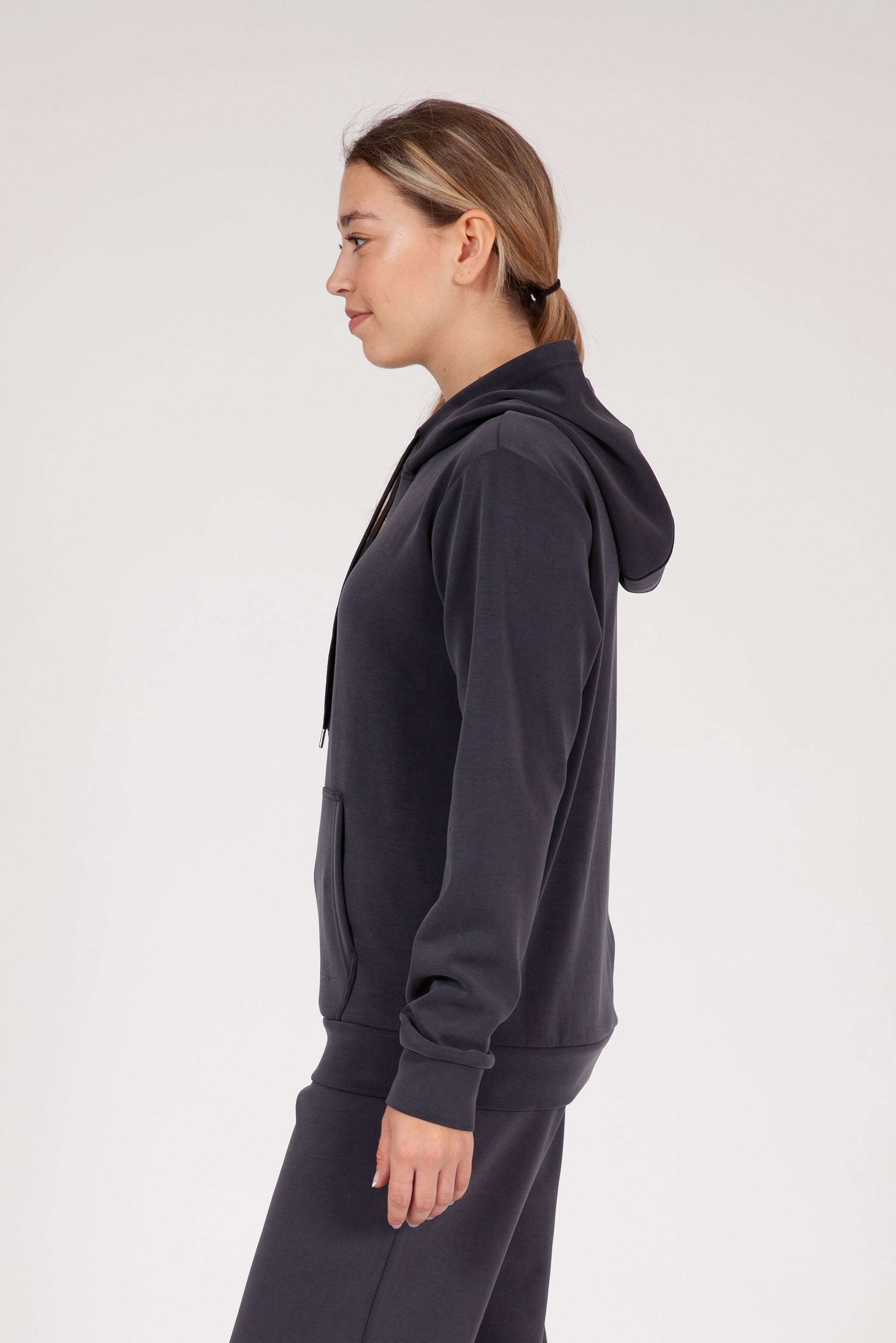 Sweat à capuche Premium Femme Anthracite