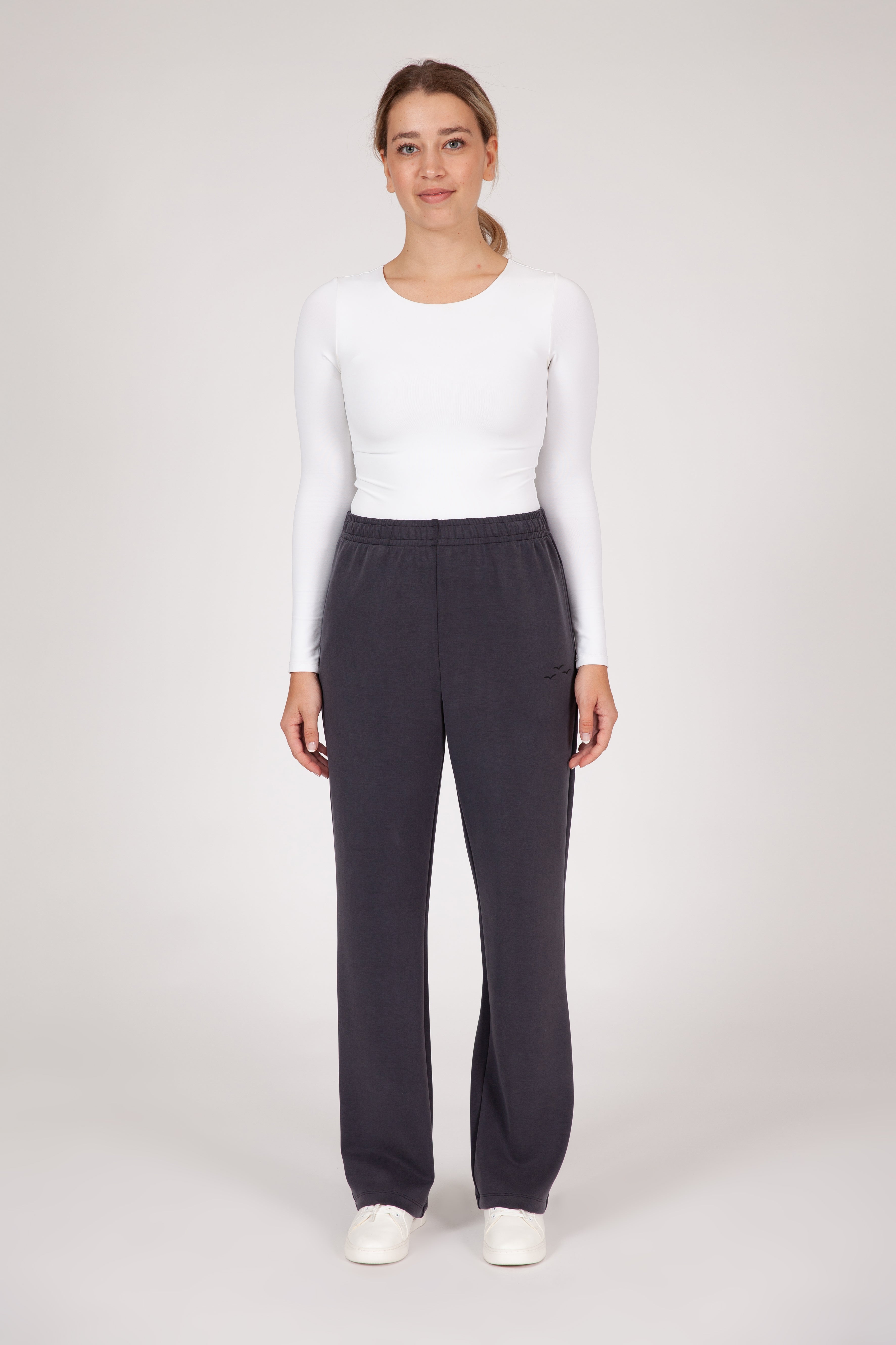 Pantalon de survêtement Premium Femme coupe droite Anthracite