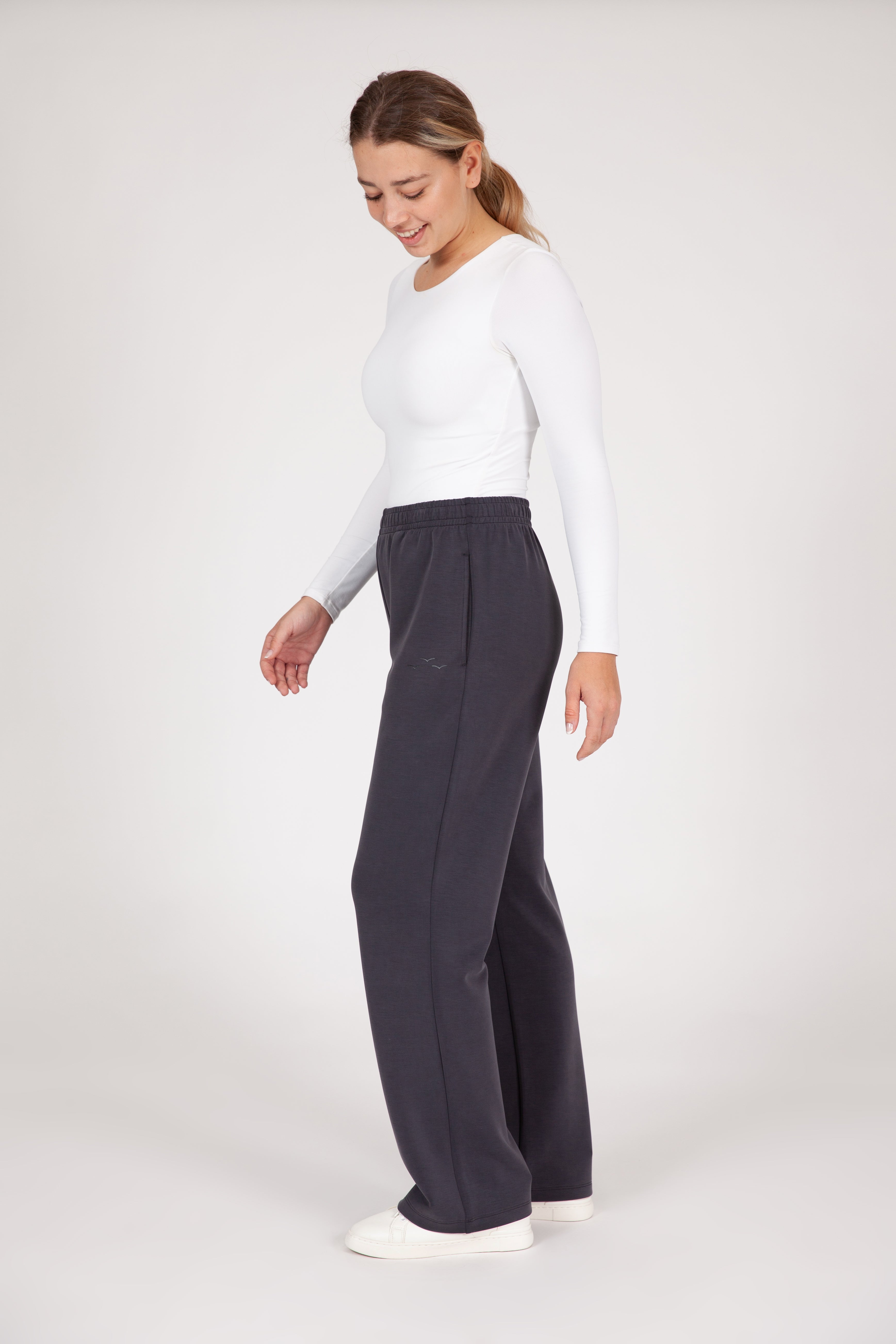 Pantalon de survêtement Premium Femme coupe droite Anthracite
