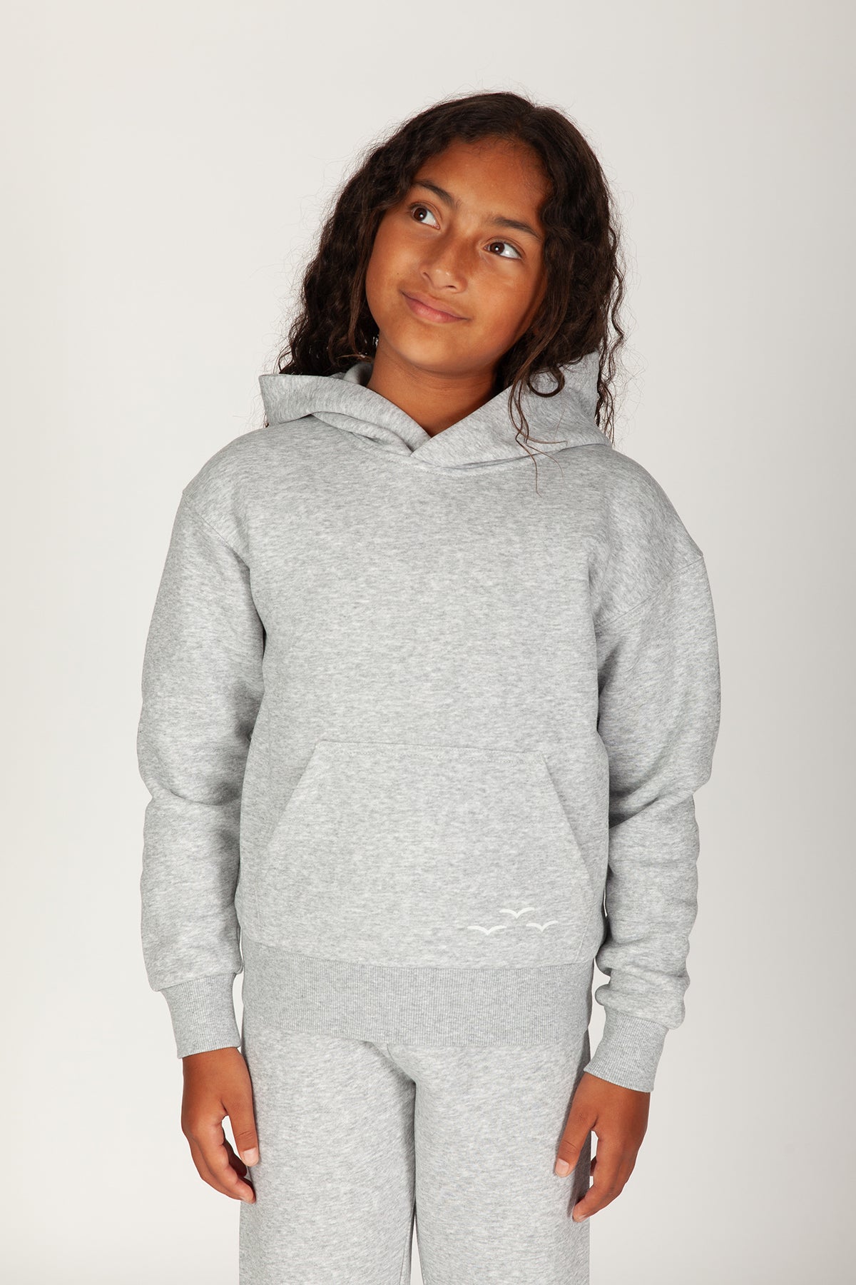 Sweat à capuche pour Enfants en Gris Clair