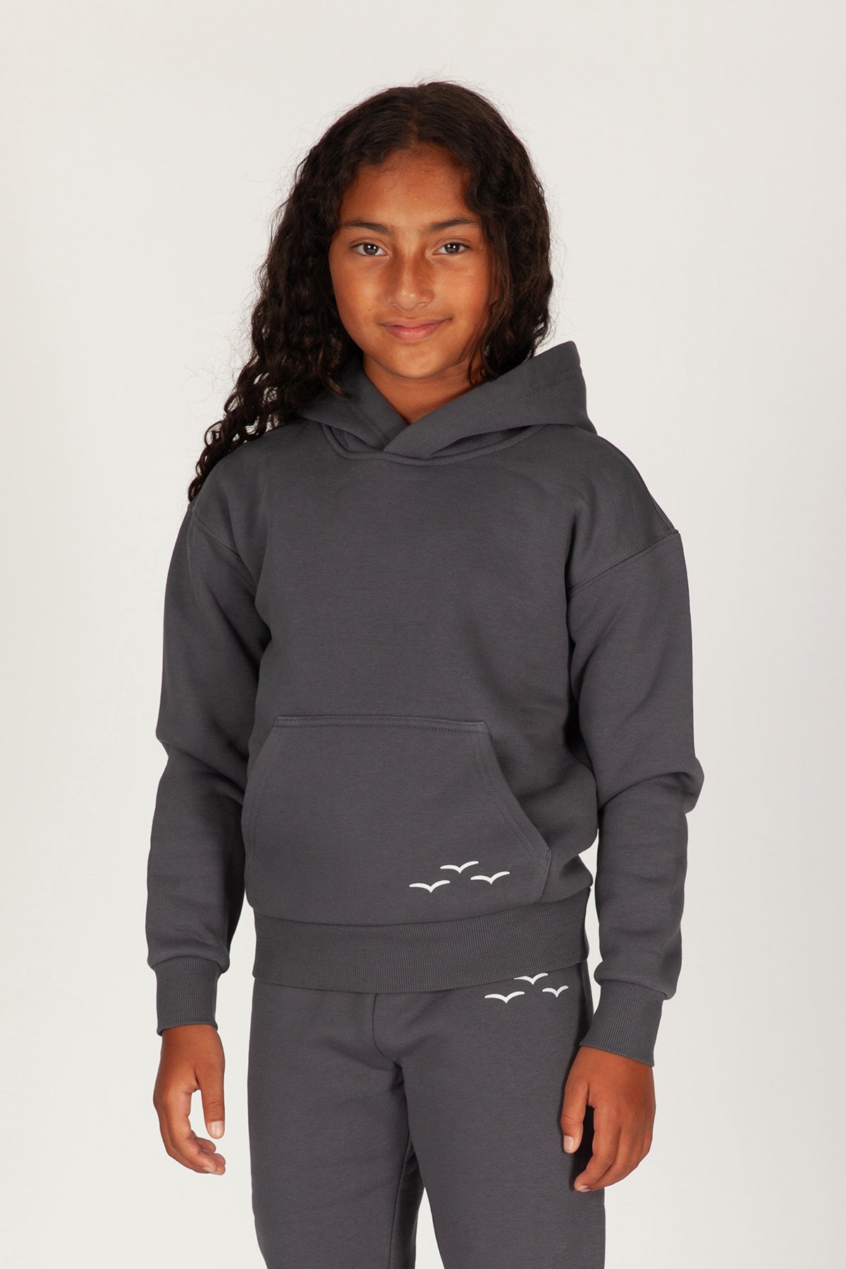 Sweat à capuche pour Enfants en Bleu Marine Délavé