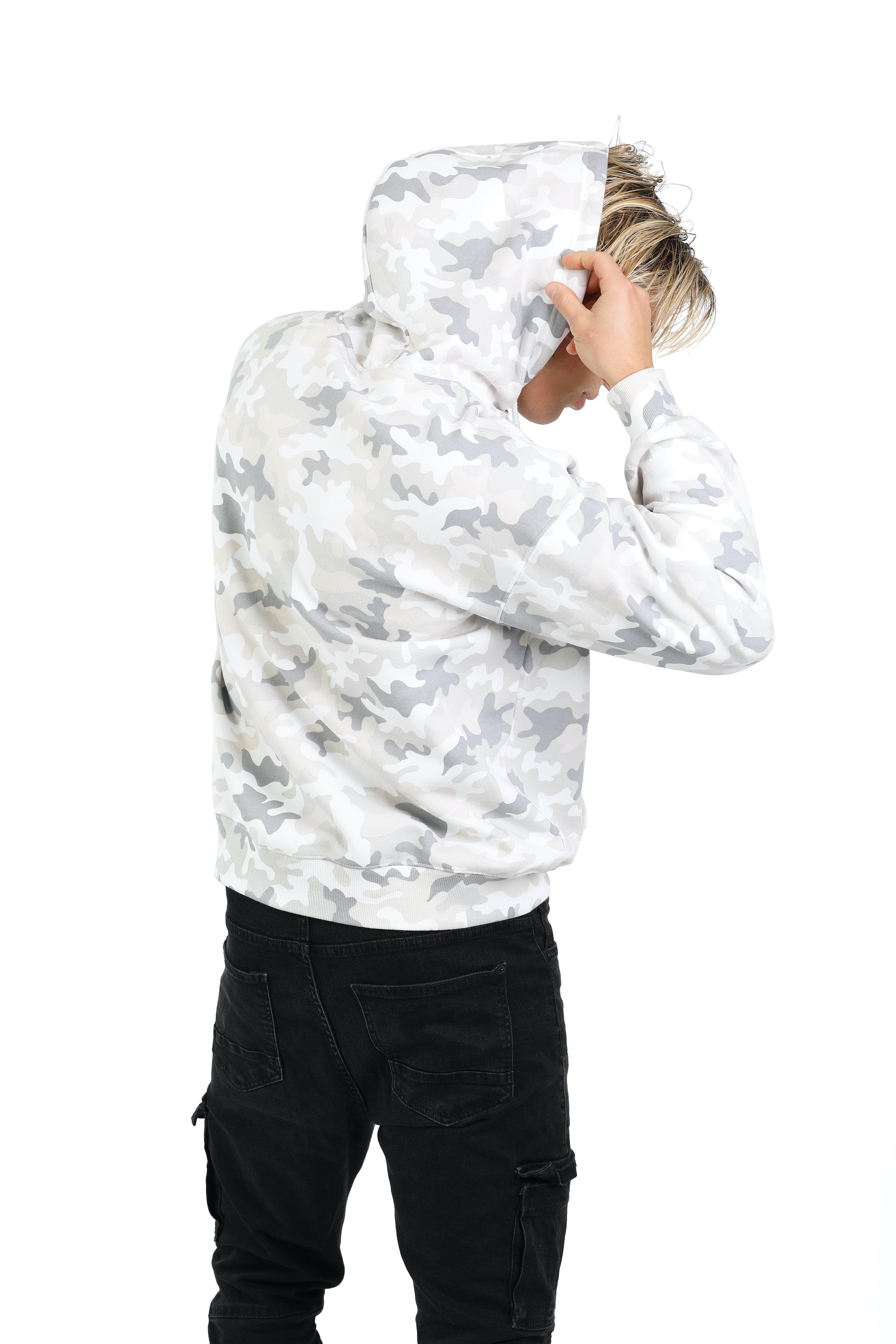 Men's hoodie in white camo from Lazypants - always a great buy at a reasonable price.