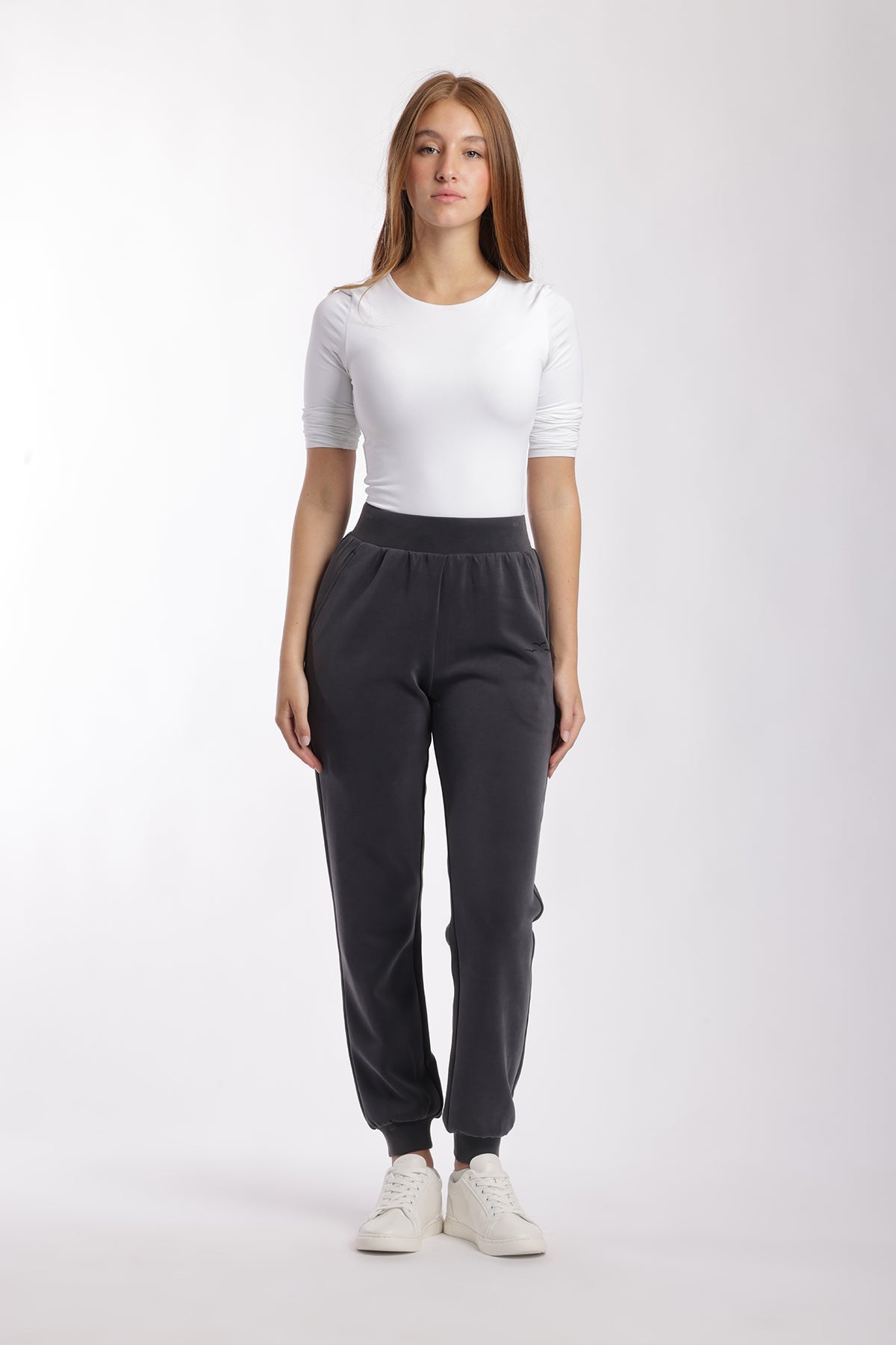 Pantalon de survêtement Premium Femme coupe resserrée Anthracite