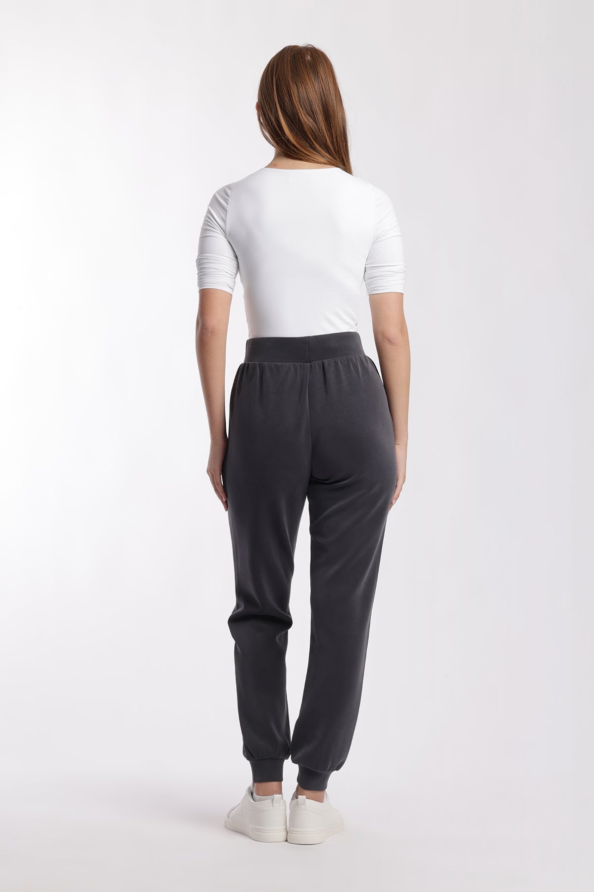 Pantalon de survêtement Premium Femme coupe resserrée Anthracite
