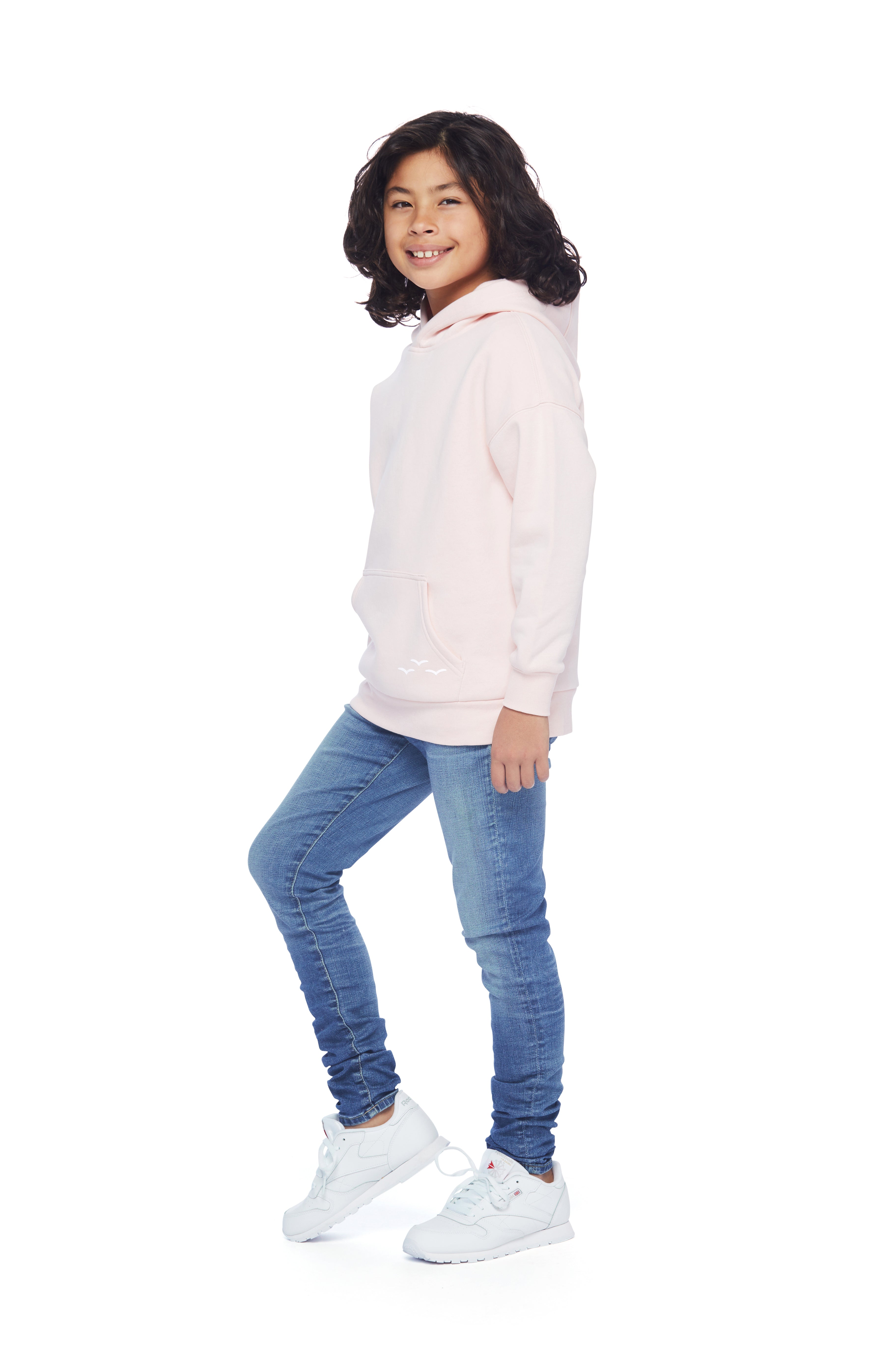 Sweat à capuche pour Enfants en Rose Pale