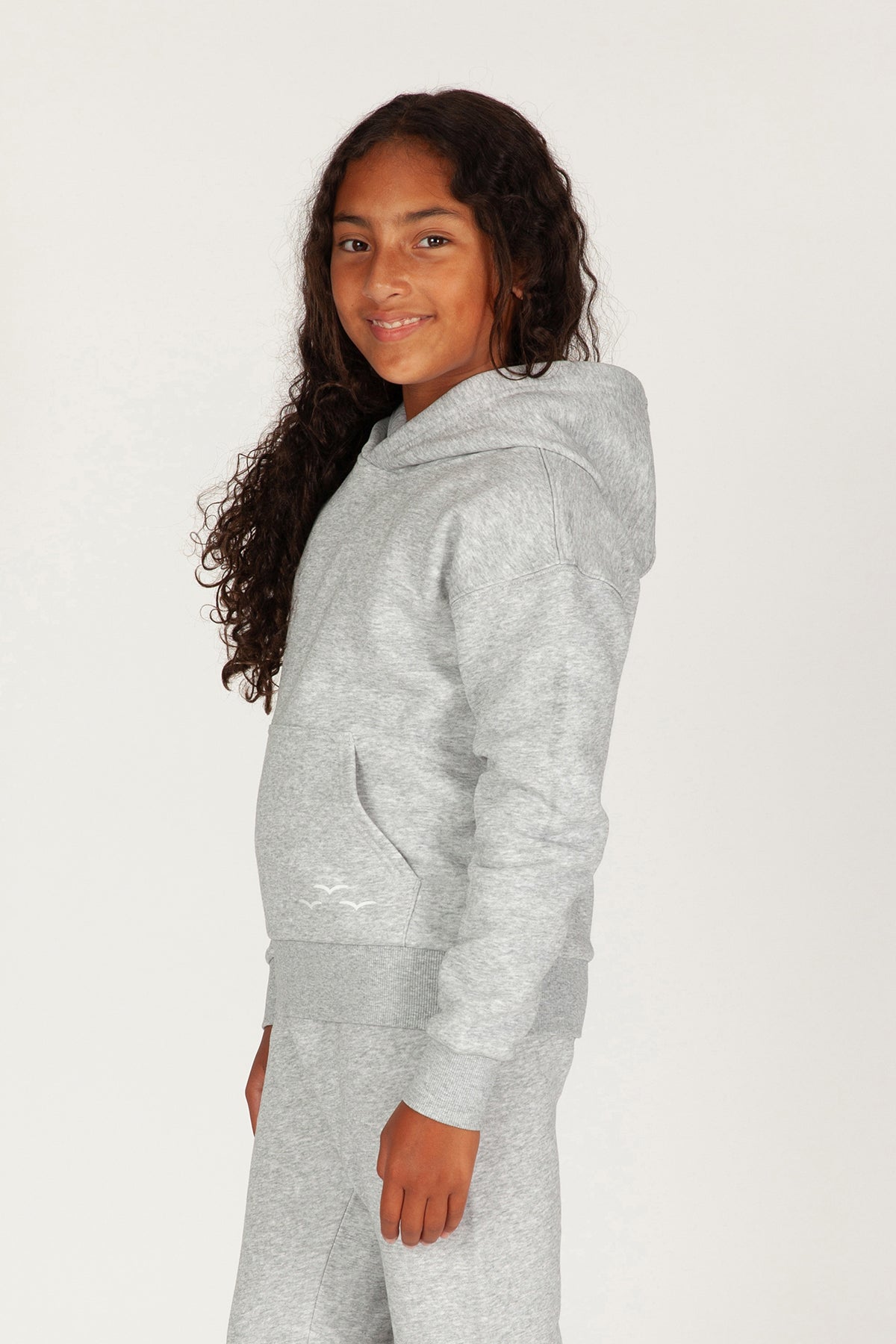 Sweat à capuche pour Enfants en Gris Clair