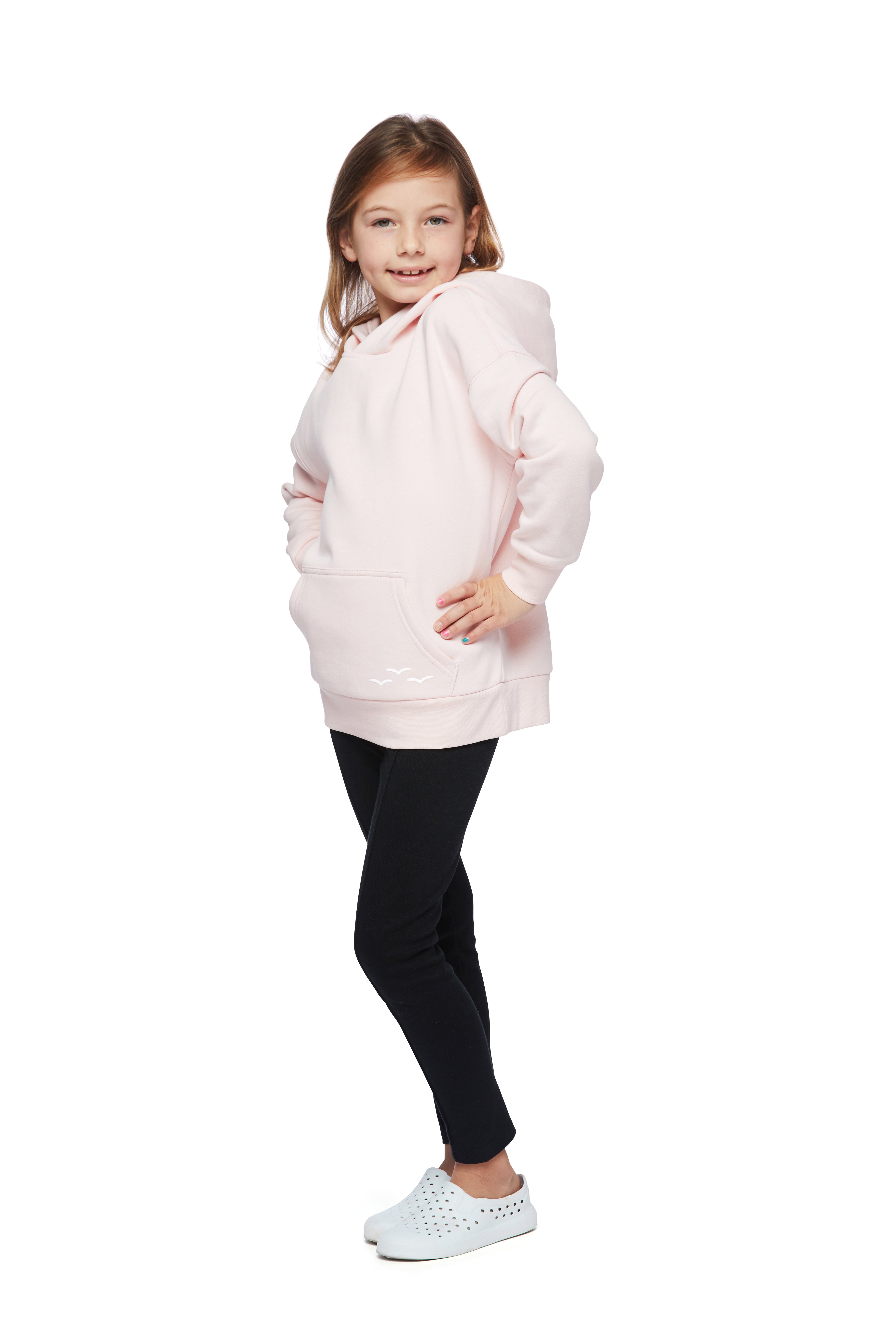 Kids Cooper hoodie in petal pink from Lazypants - always a great buy at a reasonable price.